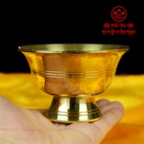 藏传佛教密宗供灯用品 纯黄铜酥油灯 加厚纯铜酥油灯碗灯座