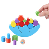 平衡木早教天平枰玩具月亮平衡游戏木质益智儿童1-6岁