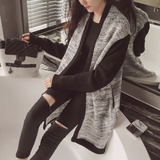 澳禧羊2016新款春装 韩版女装中长款大码开衫针织衫 长袖通勤毛衣