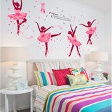 温馨创意卧室床头墙贴纸客厅沙发墙壁纸女孩跳舞蹈室贴画艺术学校