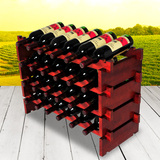 红酒架摆件全实木创意木质叠加欧式酒柜展示葡萄酒瓶多层置物酒架