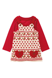 现货 官网正品 英国NEXT 女童 红色上衣+针织背带连衣裙 2-6岁