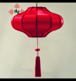 中式大红飞碟羊皮灯笼 高档家居装饰吊灯 简约复古 结婚乔迁专用