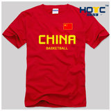 中国男篮 国家队 篮球服国旗 china 短袖T恤 休闲运动 文化t恤衫
