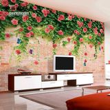 3D大型电视背景墙纸影视壁纸客厅卧室温馨花卉壁画环保婚房走廊