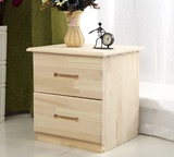 北欧松木床头柜简约现代中式组装木质边柜实木小柜子储物柜抽屉式