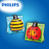 飞利浦LED充电小夜灯 床头卧室书房 儿童便携感应灯 小瓢虫小蜜蜂