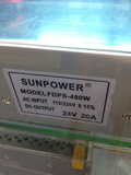 SUNPOWER FDPS-480W 开关电源 LED电源 监控电源 安防电源24V20A
