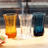 十字花系列~欧式Vintage复古玻璃水晶果汁杯 水杯子 牛奶杯 茶杯