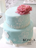 【考拉】高级定制 婚礼甜品桌 生日 成都翻糖蛋糕双层加高 云中歌