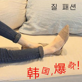 2015夏季新款韩版平底单鞋女尖头浅口包头镂空平跟秋鞋大小码女鞋