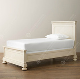外贸美式家具单人床 地中海白色复古儿童床 高档欧式法式实木床