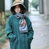 16原创设计文艺范羊毛呢子大衣宽松显瘦清新品质优雅女式外套秋冬