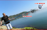 捞鱼网兜钓鱼伸缩超硬碳素抄网杆3米4米渔具折叠抄网头不锈钢