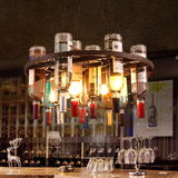 北欧个性创意复古吊灯酒吧灯咖啡厅餐厅吧台北欧艺术吊灯玻璃酒瓶