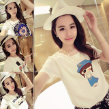 夏季大码女装宽松上衣服女学生韩国甜美可爱的小女子卡通短袖T恤