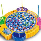 儿童磁性钓鱼玩具可充电版大号宝宝早教益智电动钓鱼机鱼池3-6岁