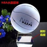 特价个性刻字白水晶球NBA水晶篮球礼品摆件新年男女友生日礼物