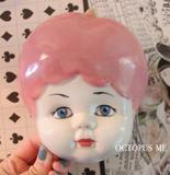 【octopus-me】两个包邮 日本 古董娃娃怪异瓷偶  樱桃陶瓷娃娃脸