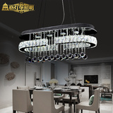 格灯堡现代简约LED水晶吊灯个性创意餐厅吊灯长方形饭厅灯具灯饰