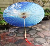 热卖油纸伞 防雨防晒 泸州油纸伞 复古 舞蹈礼品 实用 传统 蓝色