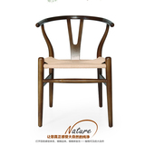 北欧实木餐椅现代简约Ychair椅 创意设计大师木酒店休闲咖啡围椅