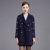 2015新款女装羊毛呢外套中款韩版时尚大码羊绒呢子大衣保暖外套