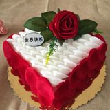 大美玫瑰花式方形仿真蛋糕模型 仿真蛋糕模型 塑胶蛋糕 包邮
