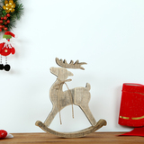 半山居 圣诞节装饰原木质鹿摆件创意家居软装饰品装饰公司装饰品