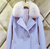 2015春装冬装新款羊毛呢子外套女娃娃领修身显瘦韩版