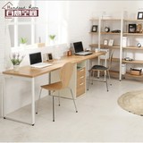 定制书房写字台组合加长双人办公书桌多功能台式电脑桌子