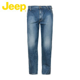 JEEP/吉普春季新款专柜正品男士薄款亚麻混纺休闲牛仔裤JS13WN118
