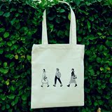 韩国简约字母原创小清新帆布袋男女式文艺环保购物袋单肩帆布包袋