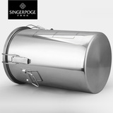 20L不锈钢304带盖缸罐油桶辛格铂致防潮防虫密封装米桶面桶储米箱