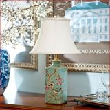 芮诗凯诗 布兰琳欧式美式彩绘陶瓷复古创意客厅卧室床头装饰台灯