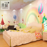 儿童女孩房大型壁画粉红卧室背景墙纸 无纺布环保壁纸 粉色气球