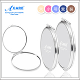 Acare 小圆镜 不锈钢 便携镜 心形随身镜 化妆镜 双面小镜子 韩国