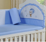 婴儿床上用品七套件纯棉秋冬季新生宝宝床品床围件被子全棉七件套
