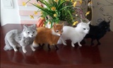 新年礼品仿真动物狐狸模型摆件毛绒玩具卡通宠物白狐宝宝礼物玩偶
