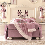 意大利风格儿童床公主床女孩房套房家具欧式实木雕花单人床可定制