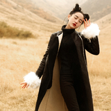 素萝 天狐 原创设计中国风女装2015新款冬装棉衣长袖棉服开衫外套