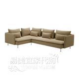 南京宜家代购IKEA索德汉客厅布艺转角沙发组合可拆换（套）正品