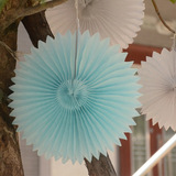25cm  纸花扇，蜂窝纸扇，翻花，折纸装饰品，派对用品 Paper Fan