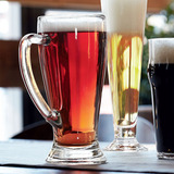 波米欧利啤酒杯巴伐利亚带把透明无铅创意玻璃进口超大扎啤杯子