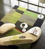 北欧风格加厚腈纶绿格结色地毯 客厅茶几卧室书房休闲样板间水洗