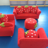 儿童沙发卡通坐椅可爱草莓公主宝宝小沙发幼儿园组合布艺实木包邮