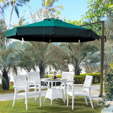 时尚白色田园桌椅 户外桌椅太阳伞组合 挑花折叠椅 阳台花园藤椅