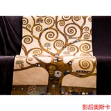 比利时挂毯 客厅 壁挂 壁毯 欧式 咖啡厅 布艺油画装饰 发财树