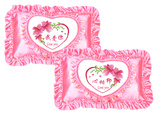 最新款印花十字绣抱枕套件包邮单人枕一对结婚喜庆情侣系列心相印