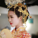 Angelababy杨颖结婚同款中式婚礼新娘古装头饰 秀禾服旗袍发饰品